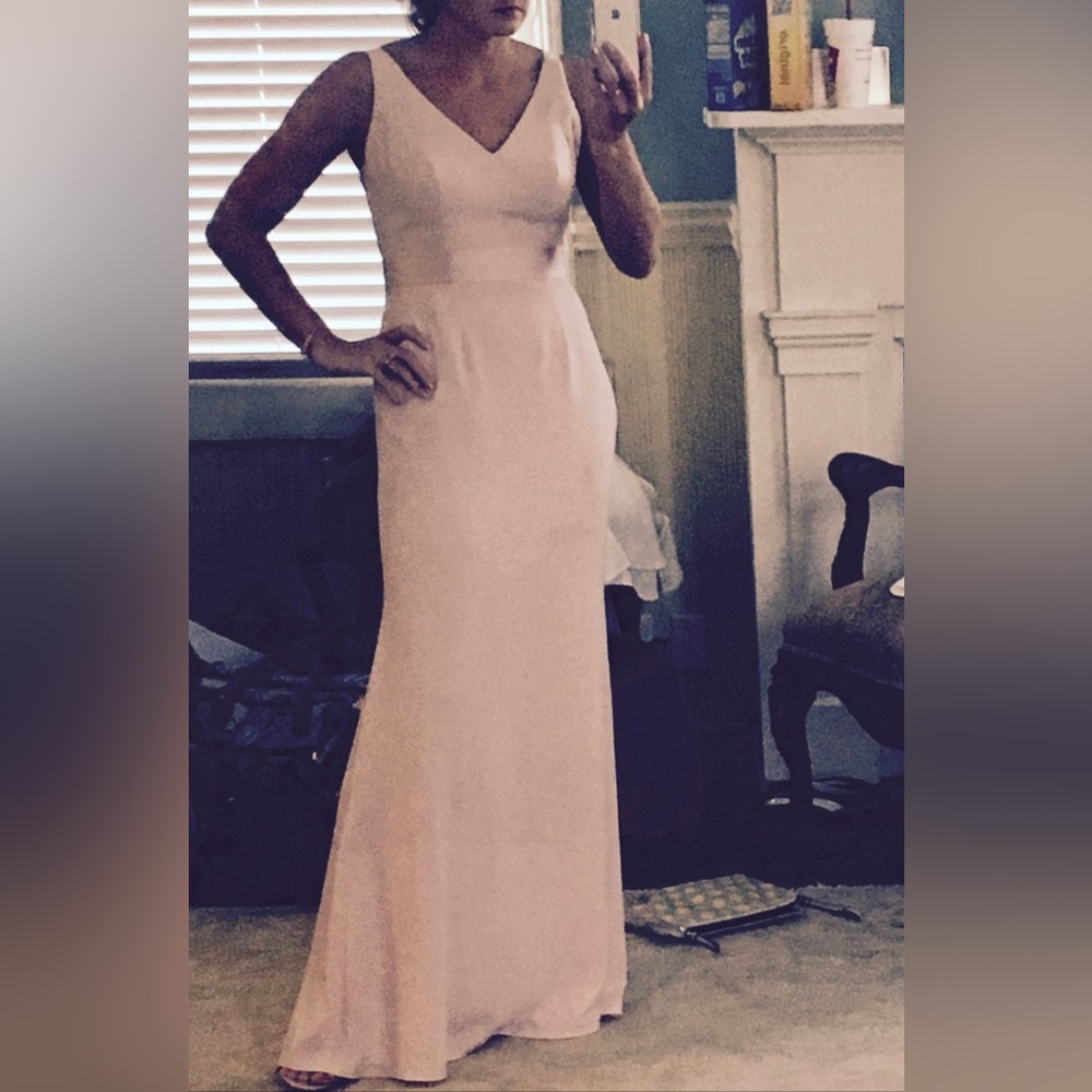 Blush, bridesmaid dress, size 4, David’s bridal
